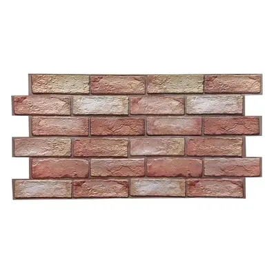 Obkladové panely 3D PVC CPVC4, cena za kus, rozměr 960 x 480 mm, cihla hnědo-červená, IMPOL TRAD