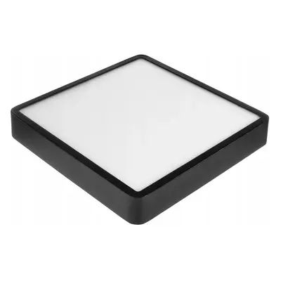 BERGE LED panel čtvercový povrchový černý 30x30x3,5cm - 24W - 1900Lm - neutrální bílá