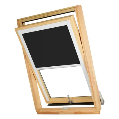 Dekodum Termoizolační roleta na střešní okno typu VELUX MK06/M06/306 Barva látky: Black Silver, 