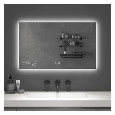 Infračervené topné chytré zrcadlo SMART MIRROR 350W | 100x60 cm | Na šířku | WiFi termostat | Dá