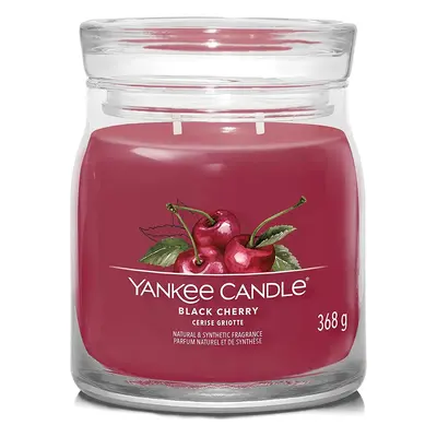 Yankee Candle vonná svíčka Signature ve skle střední Black Cherry 368g