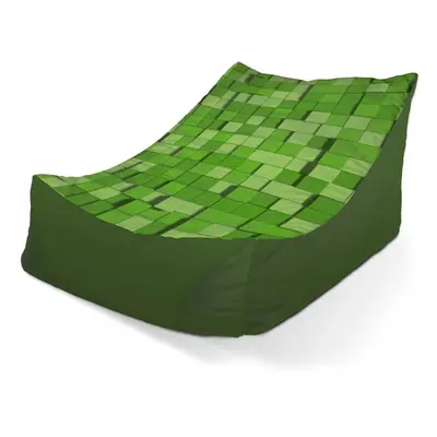 Sablio Sedací vak Lounge Green Blocks 3D - 80 x 95 x 50 cm