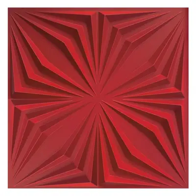 Obkladové panely 3D PVC BRILLANT D126 červený, cena za kus, rozměr 500 x 500 mm, BRILLANT červen