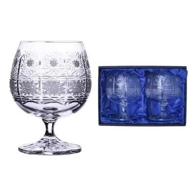 Onte Crystal Bohemia Crystal ručně broušené sklenice na rum, brandy a koňak 500pk 250 ml 2KS