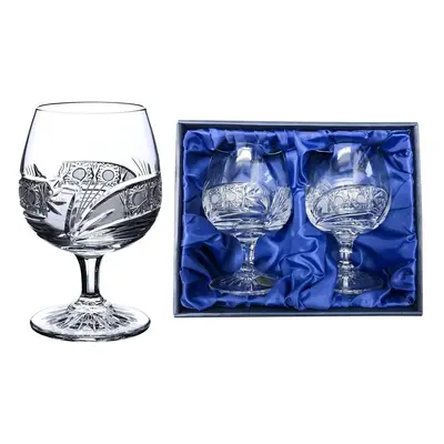 Onte Crystal Bohemia Crystal ručně broušené sklenice na rum, brandy a koňak Kometa 250 ml 2KS