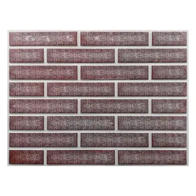 Obkladové panely 3D PVC 05, rozměr 440 x 580 mm, cihla červená s bílou spárou, IMPOL TRADE