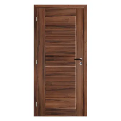 Solodoor Interiérové dveře rámové, 80 L, 850 × 1985 mm, fólie, levé, ořech královský, plné