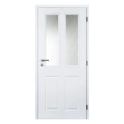 Doornite Achilles Interiérové dveře 70 P, 746 × 1983 mm, lakované, pravé, bílé, prosklené