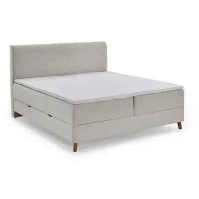 Béžová boxspring postel s úložným prostorem 180x200 cm Memphis - Meise Möbel