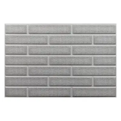 Obkladové panely 3D PVC 06, rozměr 440 x 580 mm, cihla světle šedá s bílou spárou, IMPOL TRADE