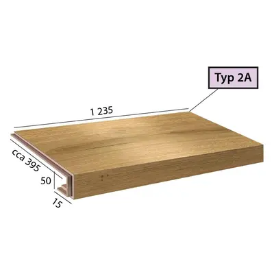 Vinylové schody Ecoline Step 2A - 9592 Dub královský přírodní