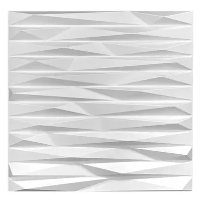 Obkladové panely 3D PVC RAMZES D125 bílý, cena za kus, rozměr 500 x 500 mm, RAMZES bílý, IMPOL T