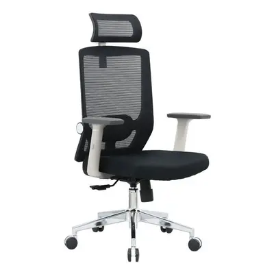 Kancelářská ergonomická židle Neoseat BRENDA WHITE — černá / bílá, nosnost 150 kg