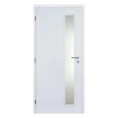 Doornite CPL Interiérové dveře TIKA1 sklo, 80 L, 846 × 1983 mm, CPL laminát, levé, bílé, proskle