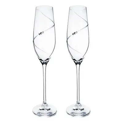 A-KRISTAL Silhouette - skleničky na sekt se Swarovski® Elements | sada 2 sklenic