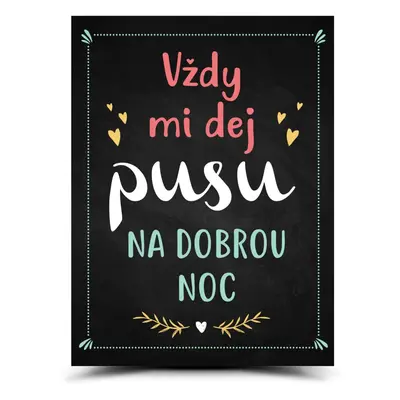 Ahome Cedulka Pusa na dobrou noc 32 x 24 cm