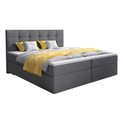 Expedo Čalouněná postel boxspring GLOSE, 160x200, sawana 05 + vrchní matrace