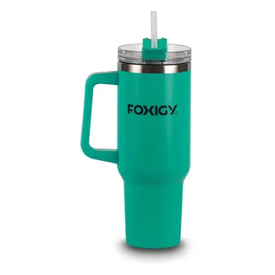 Foxigy Termohrnek do auta s brčkem 1200 ml Azure Blue