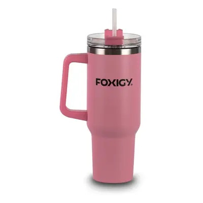 Foxigy Termohrnek do auta s brčkem 1200 ml Pink