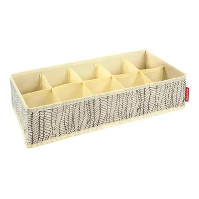 Organizér na ponožky a spodní prádlo FANCY HOME 40 x 18 x 10 cm, smetanová