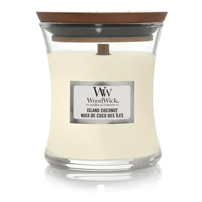 WoodWick vonná svíčka s dřevěným knotem malá Island Coconut 85 g