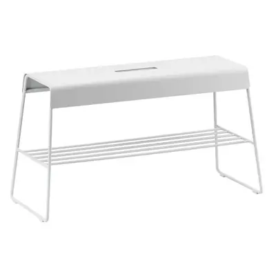 Zone Denmark Kovová lavice s policí A-Bench Outdoor Soft Grey