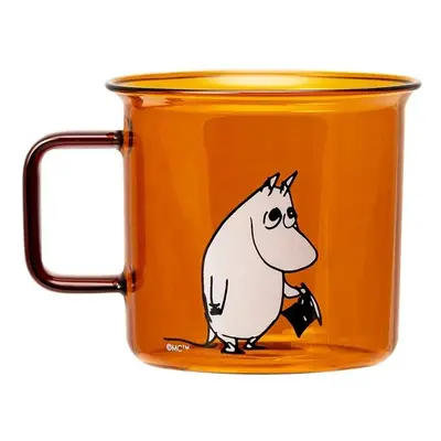 Skleněný hrnek Moominpappa 0,35l, jantarový