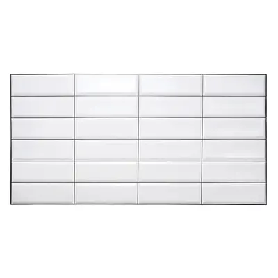 Obkladové panely 3D PVC TP10014039, rozměr 955 x 480 mm, obklad bílý, černá spára, GRACE