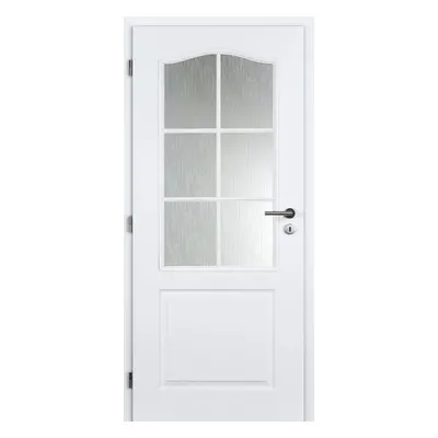 Doornite Socrates Interiérové dveře 70 L, 746 × 1983 mm, lakované, levé, bílé, prosklené