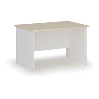 Kancelářský psací stůl rovný PRIMO WHITE, 1200 x 800 mm, bílá/bříza