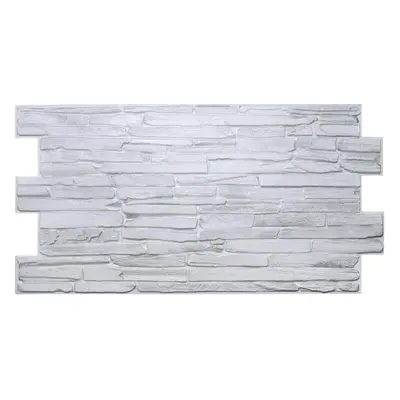 Obkladové panely 3D PVC TP10015931, rozměr 980 x 500 mm, kámen světle šedý, GRACE