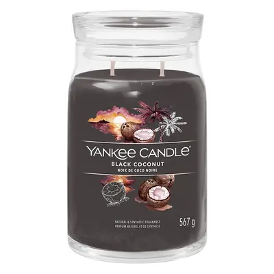 Yankee Candle vonná svíčka Signature ve skle velká Black Coconut 567g