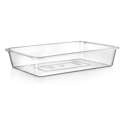 Orion Plochý transparentní box bez víka, miska, M - 30x21x6,3cm BOWL