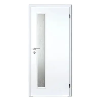 Doornite Basic Interiérové dveře Vertika, 80 P, 846 × 1983 mm, lakované, pravé, bílé, prosklené