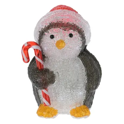 Vánoční LED dekorace Candy penguin, 24 cm