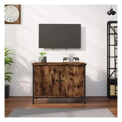 TV skříňka s dvířky kouřový dub 60x35x45 cm kompozitní dřevo