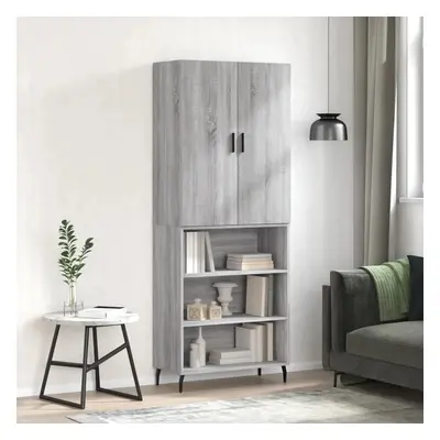 Skříň highboard šedá sonoma 69,5 x 34 x 180 cm kompozitní dřevo