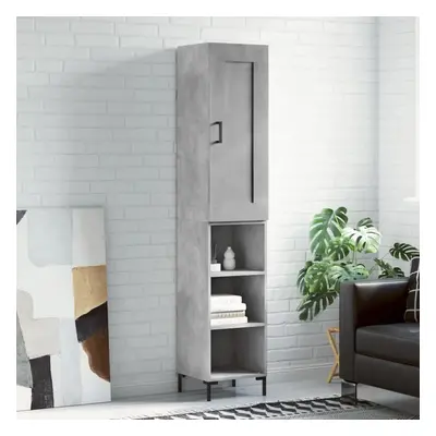 Skříň highboard betonově šedá 34,5x34x180 cm kompozitní dřevo