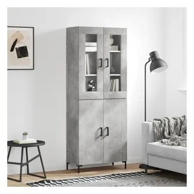 Skříň highboard betonově šedá 69,5x34x180 cm kompozitní dřevo