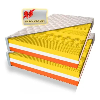 proPOSTELE Matrace zdravotní PREMIUM 25 cm AKCE 1+1 90 x 200 cm AloeVera visco polštář