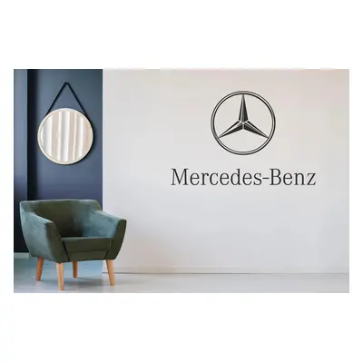 Lepy.cz Samolepka na zeď Mercedes - logo Velikost (šířka x výška): 50x32cm, Barevná varianta: Če