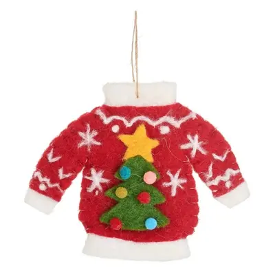 Textilní vánoční ozdoba Christmas Jumper – Sass & Belle