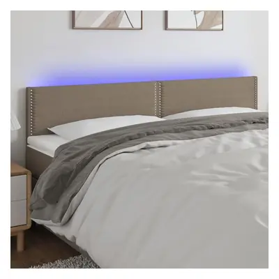 Čelo postele s LED taupe 160x5x78/88 cm textil