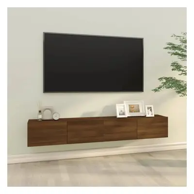 Nástěnné TV skříňky 2 ks hnědý dub 100 x 30 x 30 cm kompozit