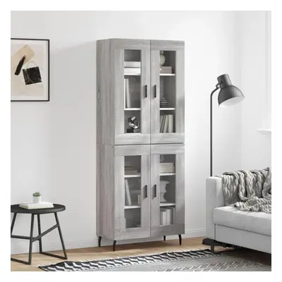 Skříň highboard šedá sonoma 69,5 x 34 x 180 cm kompozitní dřevo