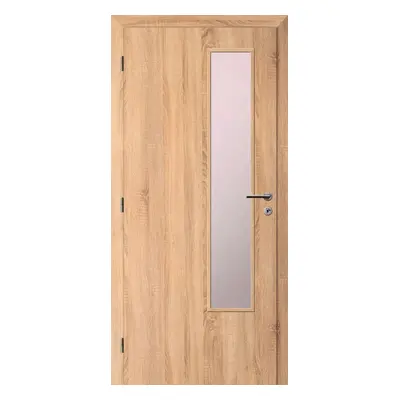 Solodoor Interiérové dveře L2 sklo, 70 L, 750 × 1985 mm, fólie, levé, dub Mystic, prosklené