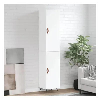 Skříň highboard bílá 34,5 x 34 x 180 cm kompozitní dřevo