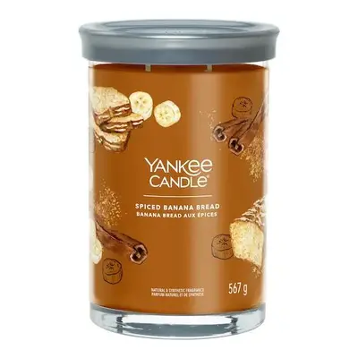 Yankee Candle vonná svíčka Signature Tumbler ve skle velká Spiced Banana Bread 567g