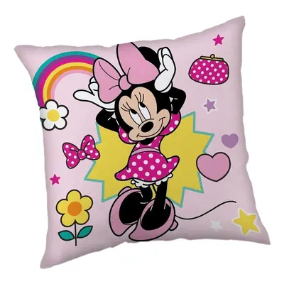 Jerry Fabrics Dětský polštářek s potiskem - Minnie - Smile | 40 x 40 cm