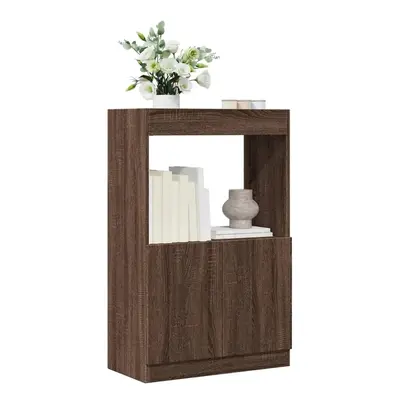 Skříň highboard hnědý dub 63 x 33 x 100 cm kompozitní dřevo